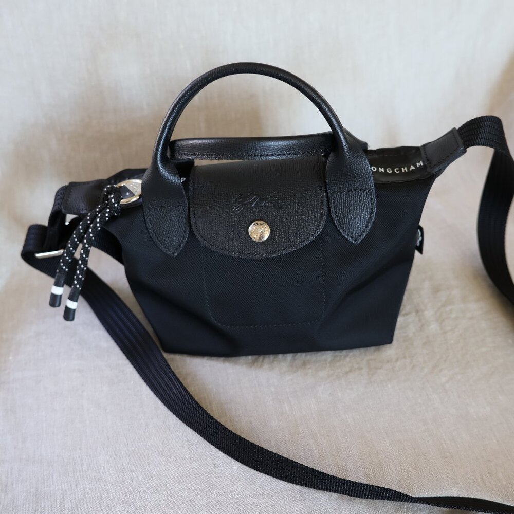 Longchamp Le Pliage Energy Xs Canvas Handbag Black